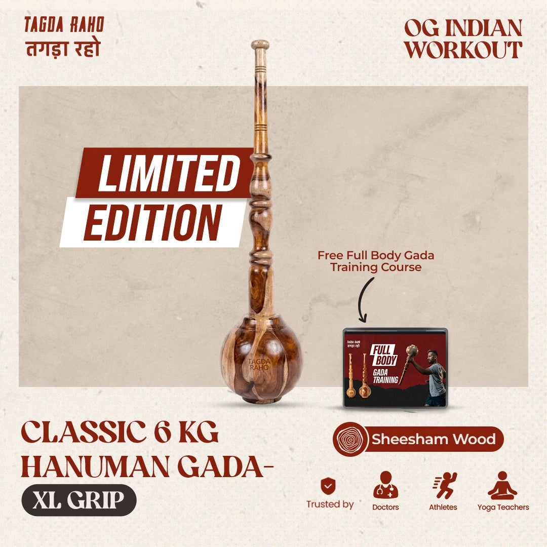 Limited Edition Classic 6 Kg Hanuman Gada - XL Grip