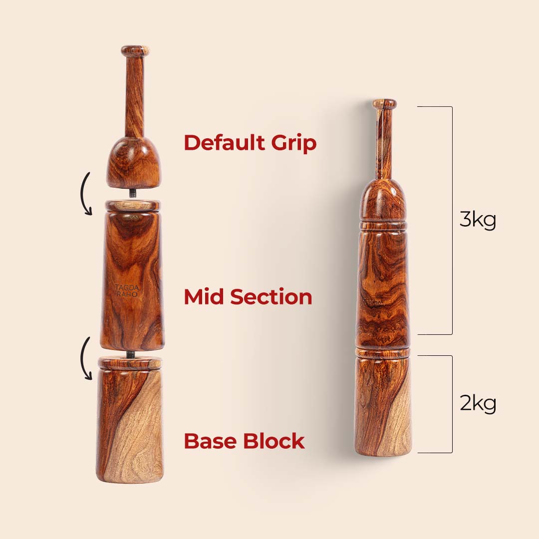 Adjustable Mudgar 5 Kg + Free Online Home Workout Series - Tagda Raho