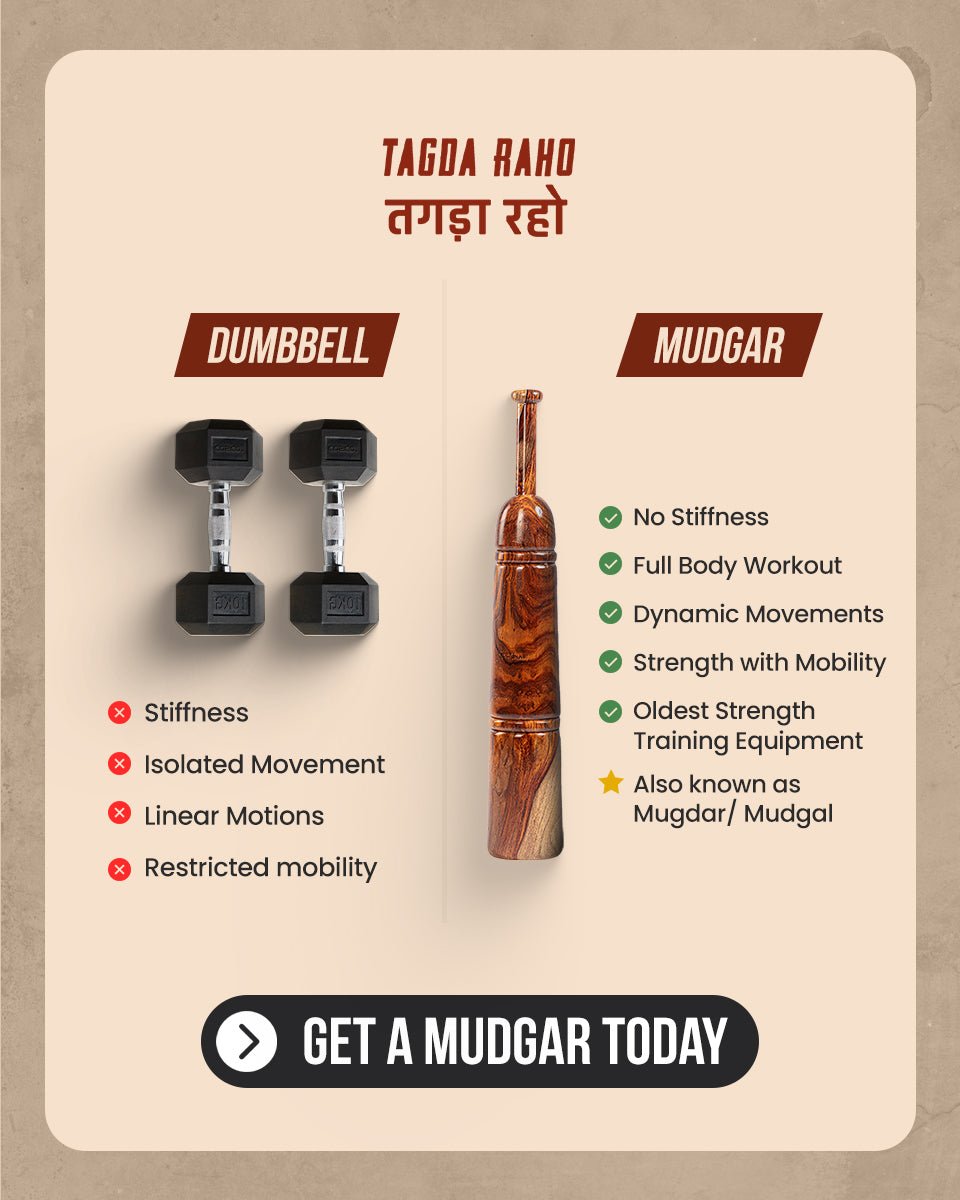 Classic 2 Kg Mudgar + Free Online Home Workout Series - Tagda Raho
