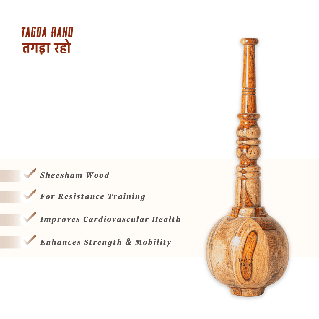 Classic Hanuman Gada - 10 Kg + Free Online Home Workout Series. - Tagda Raho
