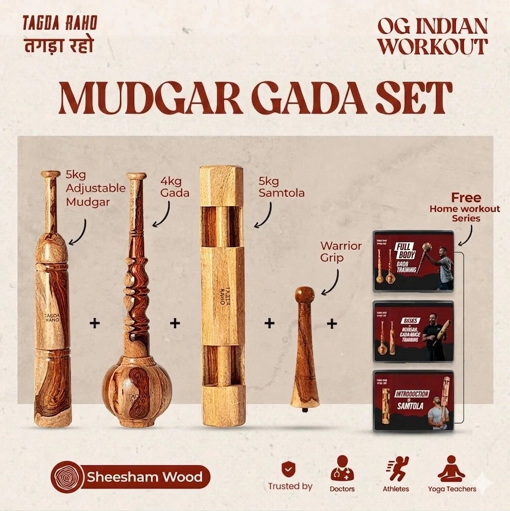 Mudgar Gada Set + Free home workout series