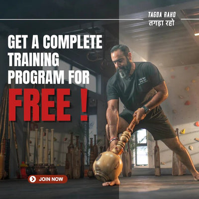 Classic 4 Kg Gada Pair + Free Online Home Workout Series - Tagda Raho