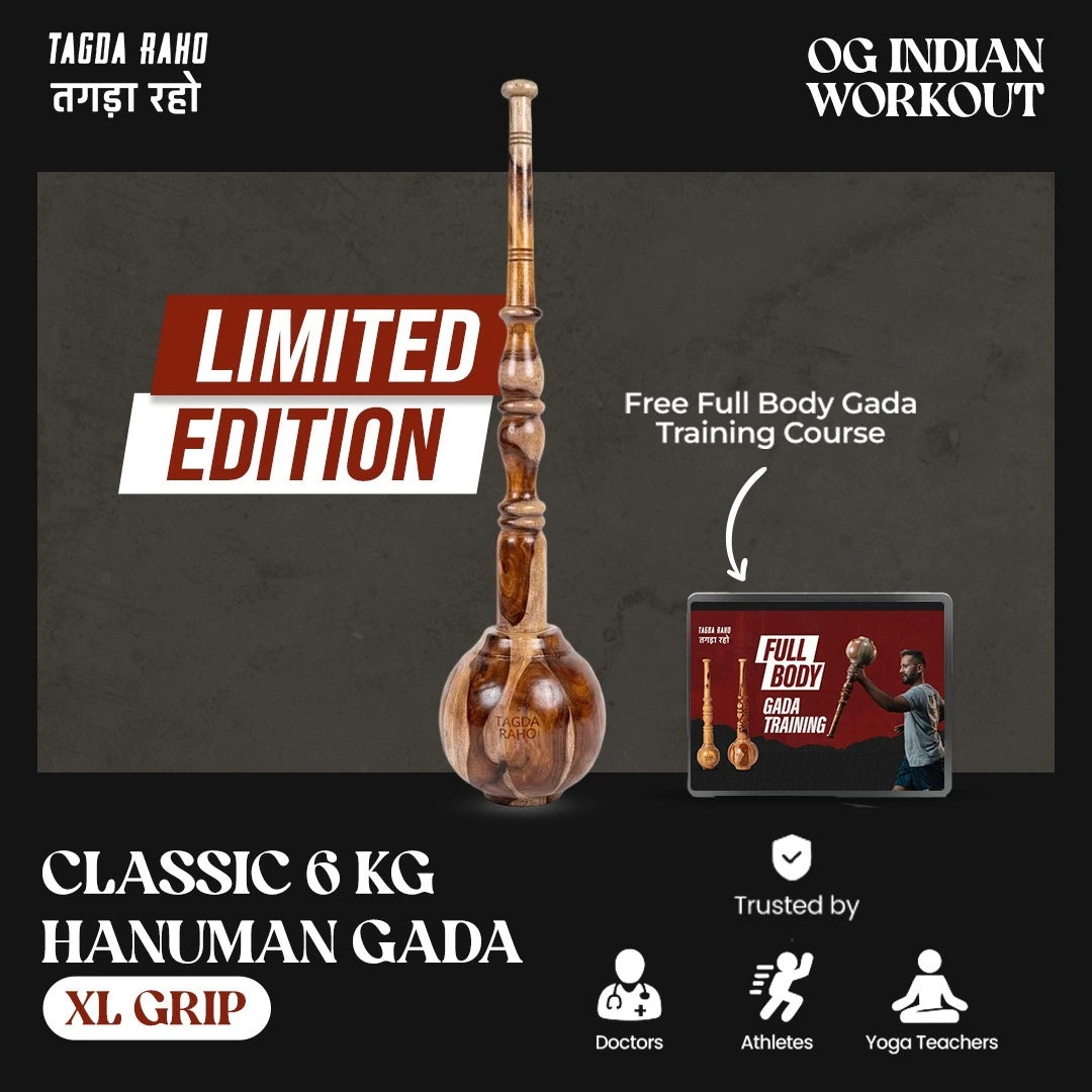Limited Edition Classic 6 Kg Hanuman Gada - XL Grip